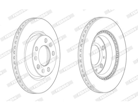 Brake Disc PREMIER DDF2413C Ferodo, Image 2