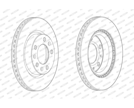 Brake Disc PREMIER DDF2413C Ferodo, Image 2