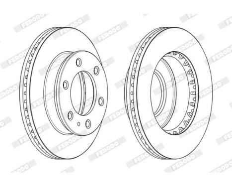 Brake Disc PREMIER DDF2459C Ferodo, Image 2