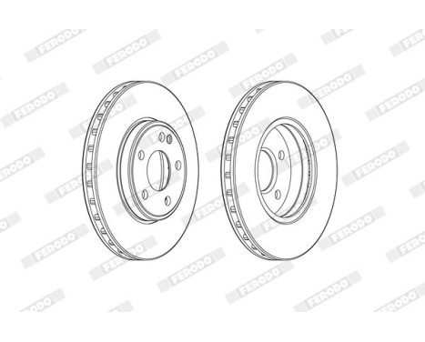 Brake Disc PREMIER DDF2460C Ferodo, Image 2