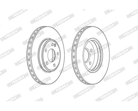 Brake Disc PREMIER DDF2460C Ferodo, Image 2