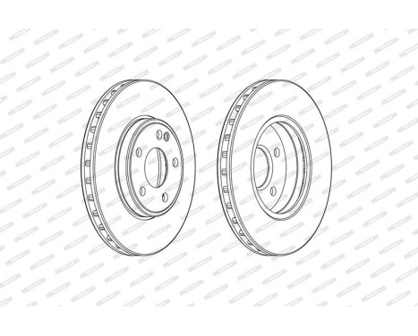 Brake Disc PREMIER DDF2460C Ferodo, Image 2