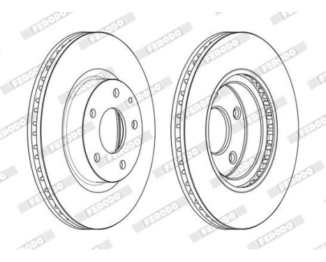 Brake Disc PREMIER DDF2465C Ferodo, Image 2