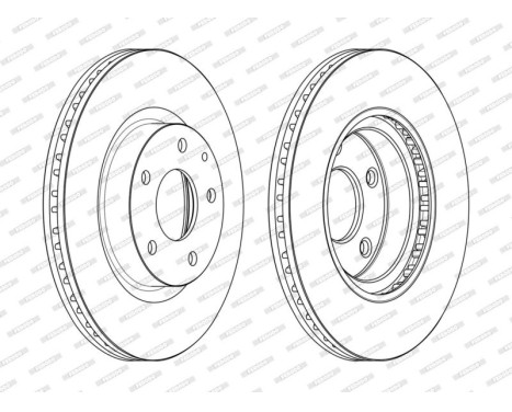 Brake Disc PREMIER DDF2465C Ferodo, Image 2