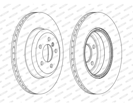 Brake Disc PREMIER DDF2480C Ferodo, Image 2