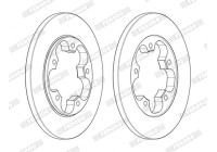 Brake Disc PREMIER DDF2484C Ferodo
