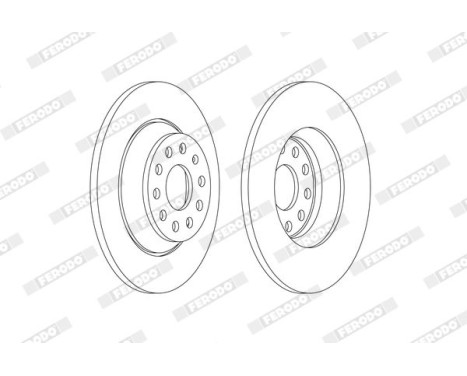 Brake Disc PREMIER DDF2506C Ferodo, Image 2