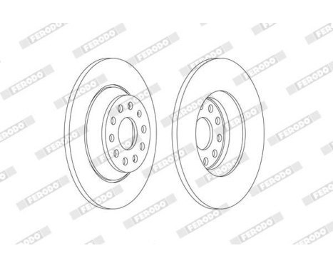 Brake Disc PREMIER DDF2506C Ferodo, Image 2