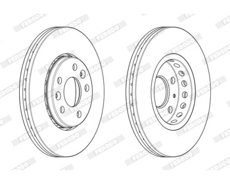 Brake Disc PREMIER DDF2507C Ferodo, Image 2