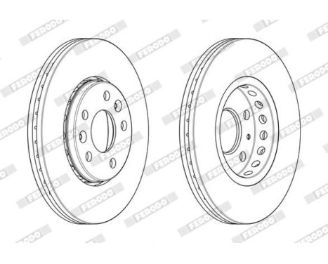 Brake Disc PREMIER DDF2507C Ferodo, Image 2