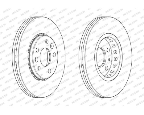 Brake Disc PREMIER DDF2507C Ferodo, Image 2
