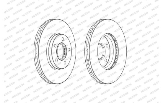 Brake Disc PREMIER DDF2509C Ferodo, Image 2