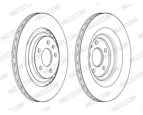 Brake Disc PREMIER DDF2546C Ferodo, Image 2