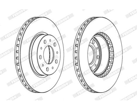 Brake Disc PREMIER DDF255 Ferodo, Image 2