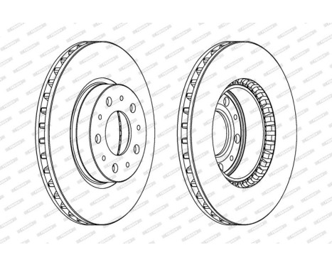 Brake Disc PREMIER DDF255 Ferodo, Image 2