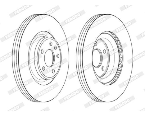 Brake Disc PREMIER DDF2597C-1 Ferodo, Image 2