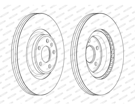 Brake Disc PREMIER DDF2597C-1 Ferodo, Image 2