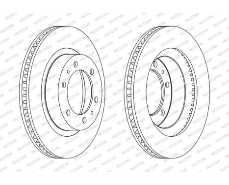 Brake Disc PREMIER DDF2606C Ferodo, Image 2