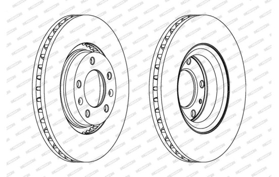 Brake Disc PREMIER DDF264 Ferodo, Image 2