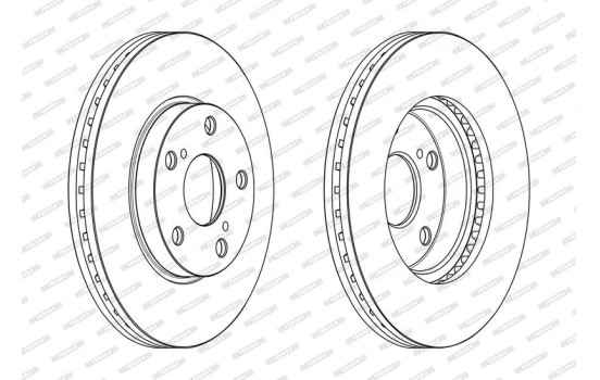 Brake Disc PREMIER DDF2653C Ferodo, Image 2