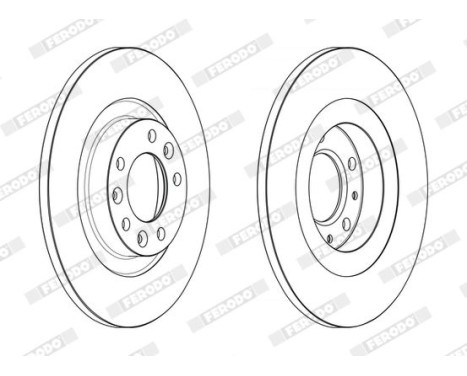 Brake Disc PREMIER DDF2654C Ferodo, Image 2