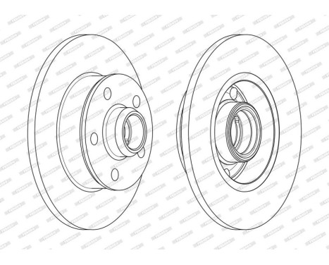 Brake Disc PREMIER DDF266C-1 Ferodo, Image 2