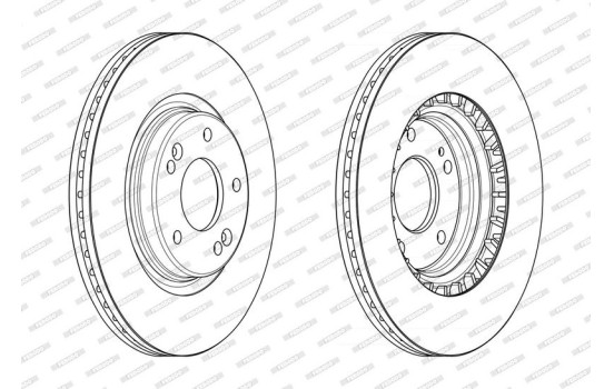 Brake Disc PREMIER DDF2680C Ferodo, Image 2