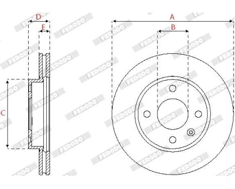 Brake Disc PREMIER DDF2688C Ferodo, Image 3