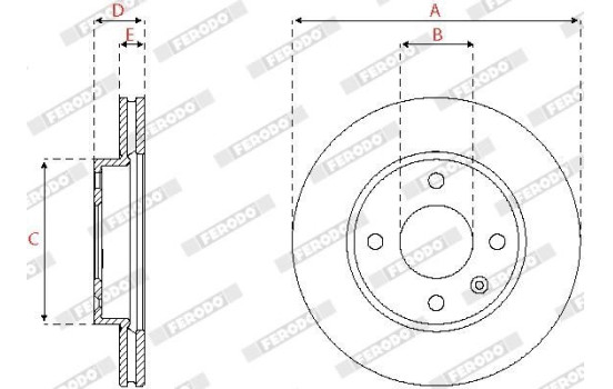 Brake Disc PREMIER DDF2688C Ferodo, Image 3