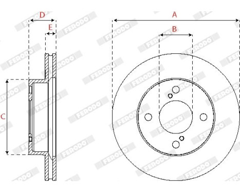 Brake Disc PREMIER DDF2689C Ferodo, Image 3