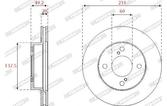 Brake Disc PREMIER DDF2689C Ferodo, Image 2