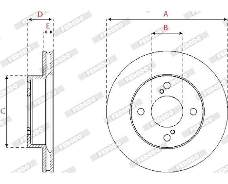 Brake Disc PREMIER DDF2689C Ferodo, Image 3
