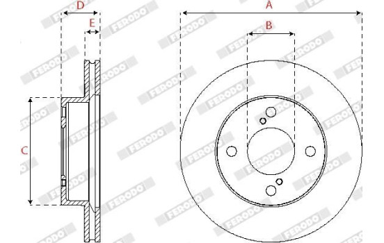 Brake Disc PREMIER DDF2689C Ferodo, Image 3