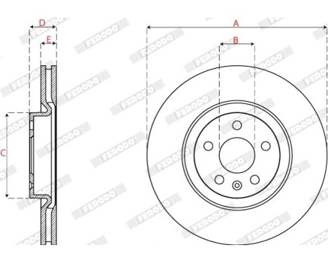 Brake Disc PREMIER DDF2693C Ferodo, Image 2