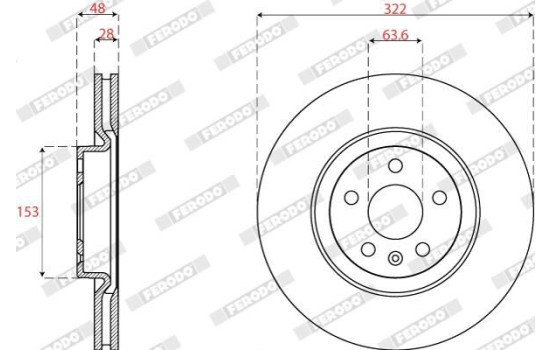 Brake Disc PREMIER DDF2693C Ferodo