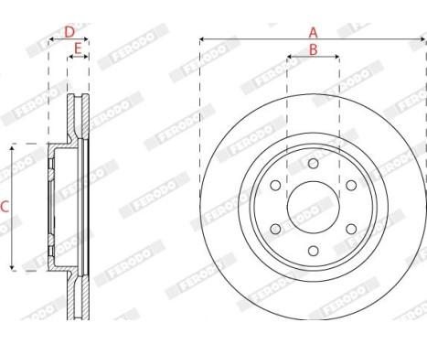 Brake Disc PREMIER DDF2742C Ferodo, Image 3