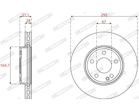 Brake Disc PREMIER DDF2760C Ferodo, Image 2