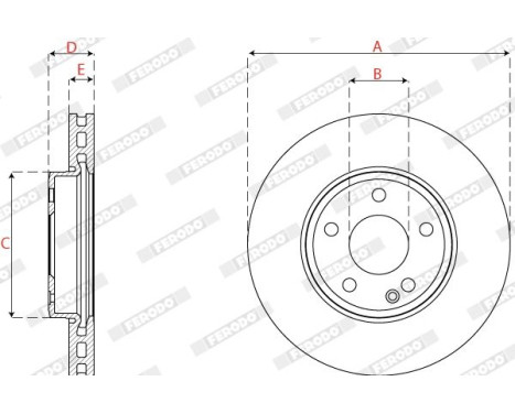 Brake Disc PREMIER DDF2760C Ferodo, Image 3