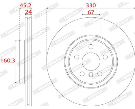 Brake Disc PREMIER DDF2762C Ferodo, Image 2