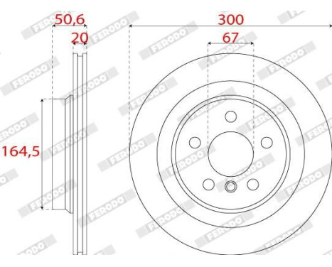 Brake Disc PREMIER DDF2763C Ferodo, Image 2
