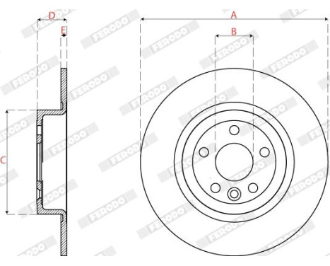 Brake Disc PREMIER DDF2771C Ferodo, Image 3