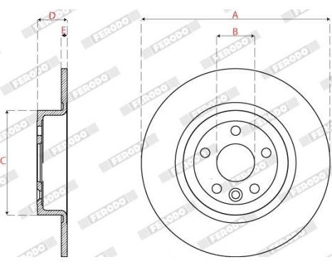 Brake Disc PREMIER DDF2771C Ferodo, Image 3