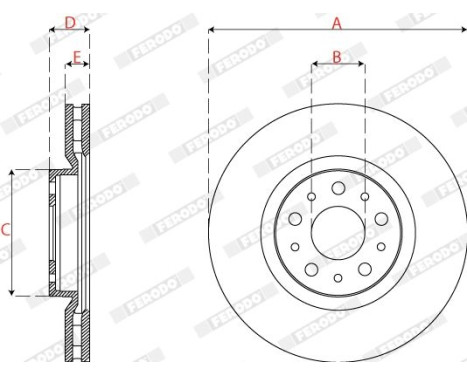 Brake Disc PREMIER DDF2776C Ferodo, Image 2