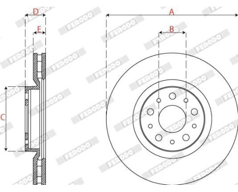 Brake Disc PREMIER DDF2776C Ferodo, Image 3