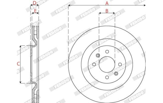 Brake Disc PREMIER DDF2784C Ferodo, Image 3