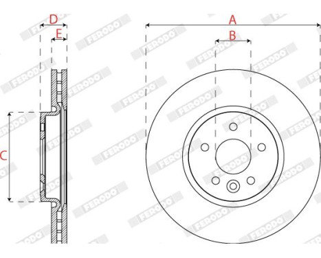 Brake Disc PREMIER DDF2794C Ferodo, Image 3