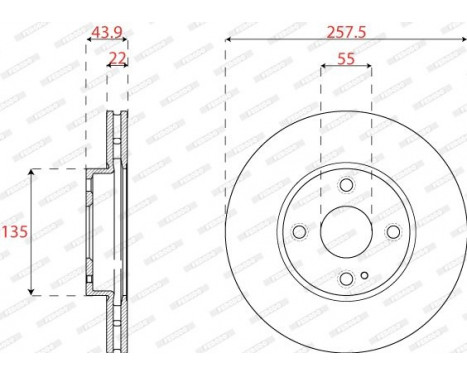 Brake Disc PREMIER DDF2861C Ferodo