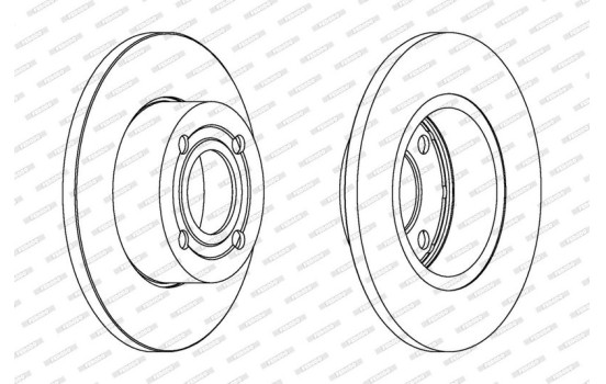 Brake Disc PREMIER DDF318 Ferodo, Image 2