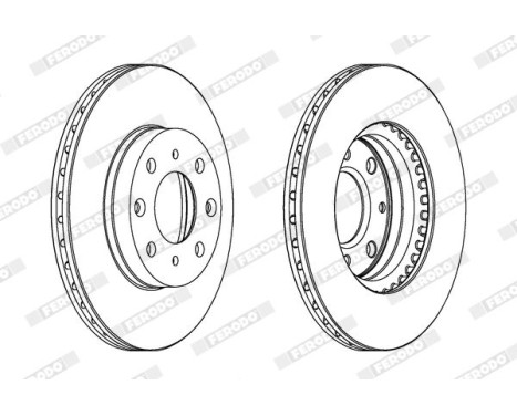 Brake Disc PREMIER DDF377 Ferodo, Image 2