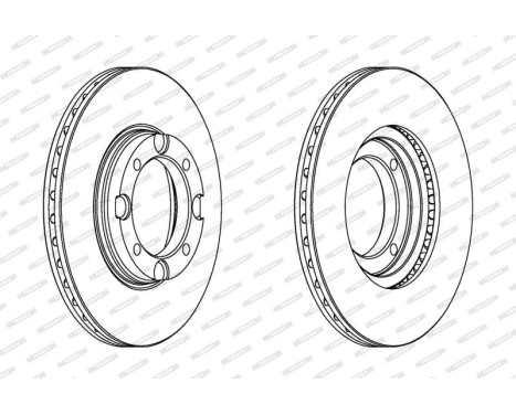 Brake Disc PREMIER DDF389 Ferodo, Image 2